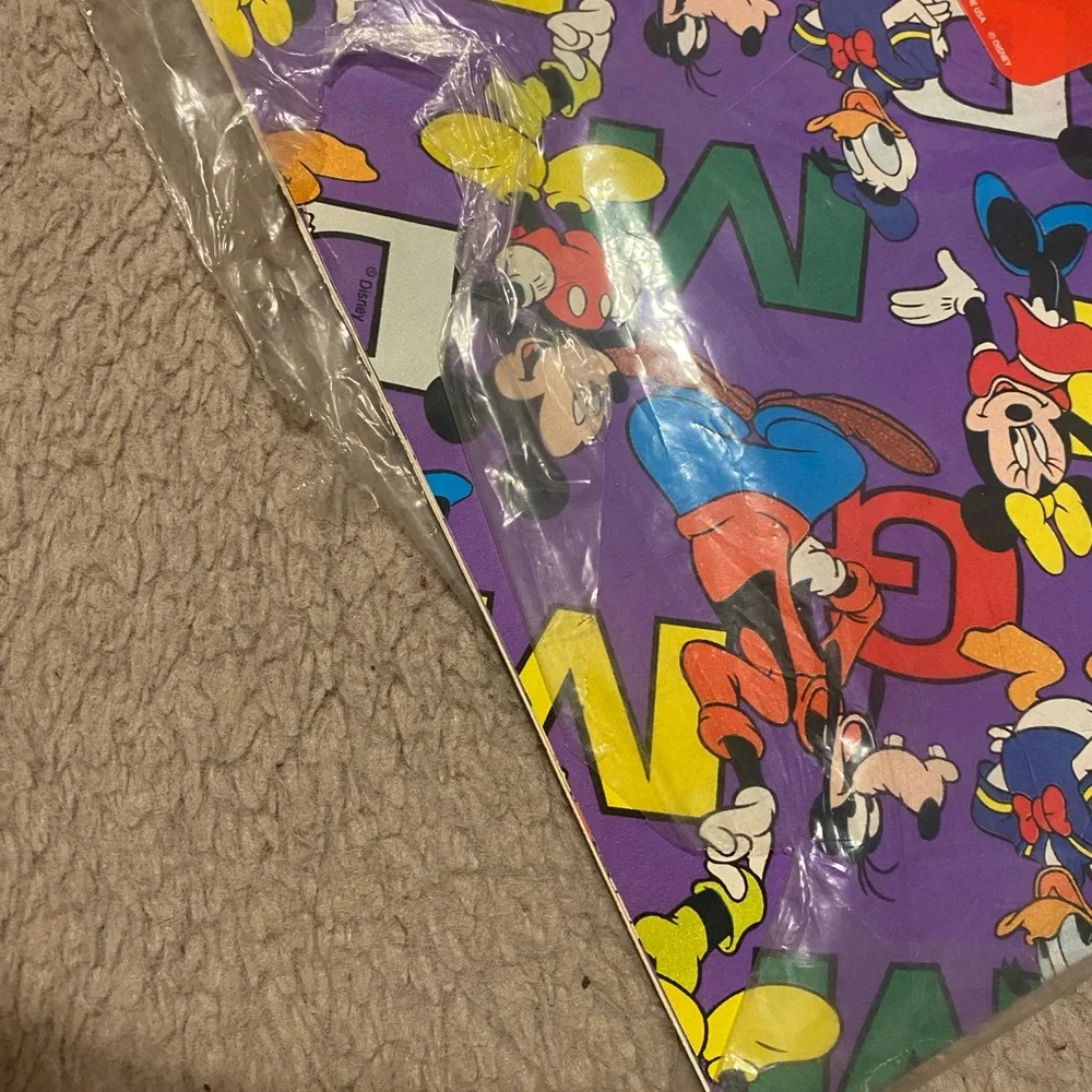 Vintage Disney's 1998 Mickey for Kids Gift Wrap Wrapping Paper Cleo New Letter